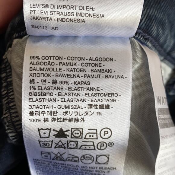 Levi’s Wedgie Fit Ankle Jean Button Fly Dark Blue 24 - Picture 12 of 16